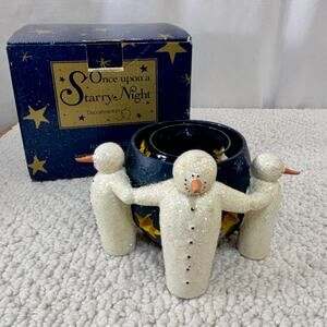 Dept 56 Snowman Votive Holder Once Upon A Starry Night Original Box